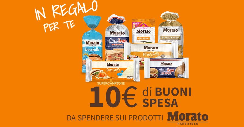 Buoni sconto Morato da 10 euro Buoni sconto Morato da 10 euro