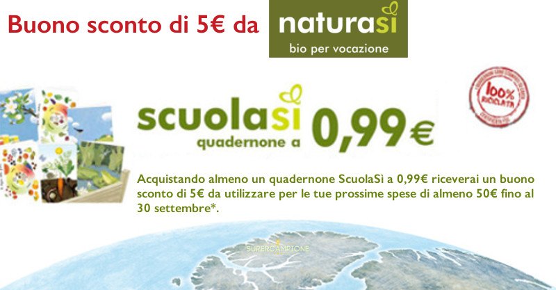 Buono sconto NaturaSì da 5 euro