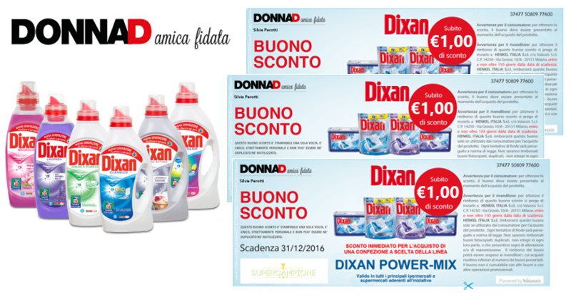 Buono sconto Dixan liquido da 1€ Buono sconto Dixan liquido da 1€