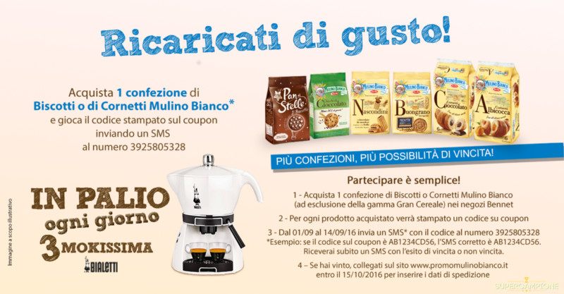 Mulino Bianco: vinci Mokissima Bialetti Mulino Bianco: vinci Mokissima Bialetti