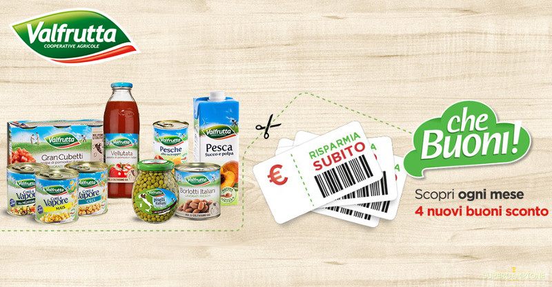 Buoni sconto Valfrutta settembre Buoni sconto Valfrutta settembre