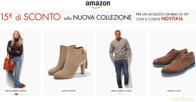 Codice sconto Amazon di 15€ Codice sconto Amazon di 15€