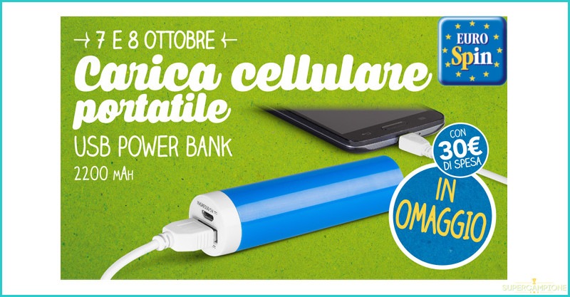 Caricabatterie cellulare gratis da Eurospin Caricabatterie cellulare gratis da Eurospin