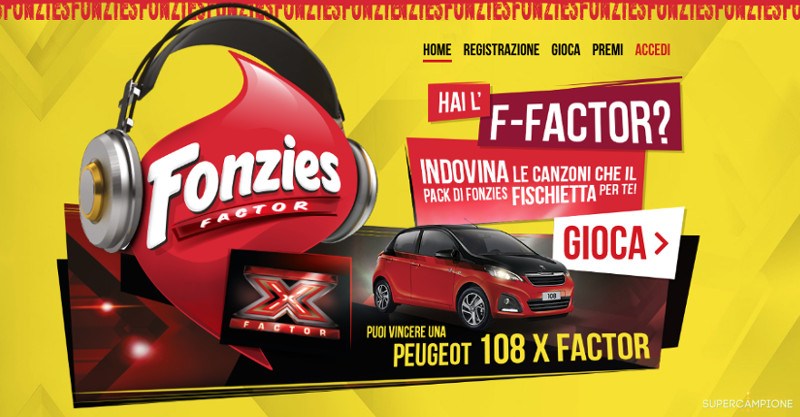 Concorso Fonzies: vinci X-Factor e Peugeot