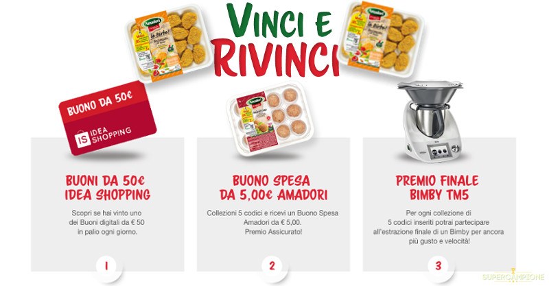 Vinci Bimby TM5 e buoni spesa con Amadori Vinci Bimby TM5 e buoni spesa con Amadori