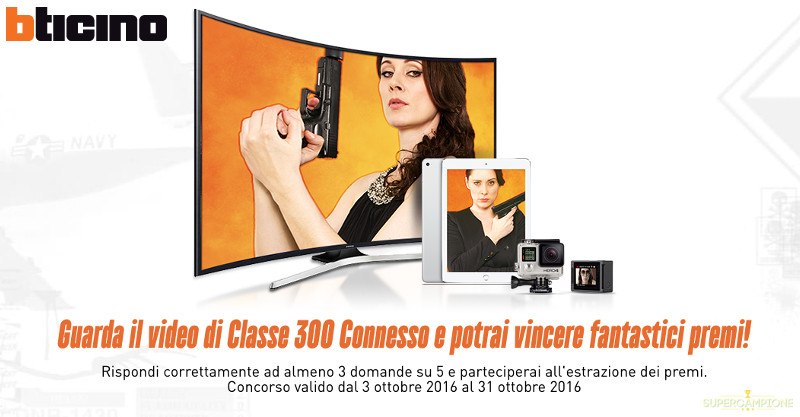 Bticino: Vinci tv Samsung, iPad e GoPro Bticino: Vinci tv Samsung, iPad e GoPro