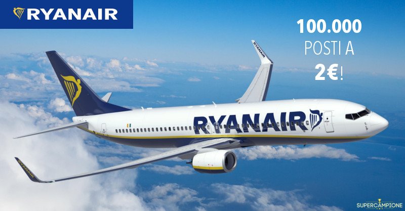 Ryanair: 100.000 voli a 2 euro Ryanair: 100.000 voli a 2 euro