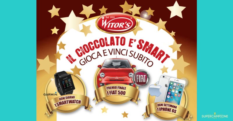 Vinci Smartwatch, iPhone 6S e Fiat 500 con Witor's