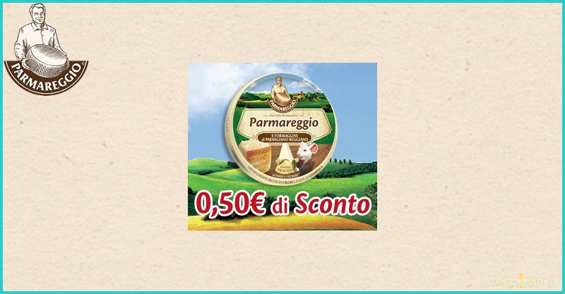 Buoni spesa Formaggini Parmareggio da 0,50€ Buoni spesa Formaggini Parmareggio da 0,50€