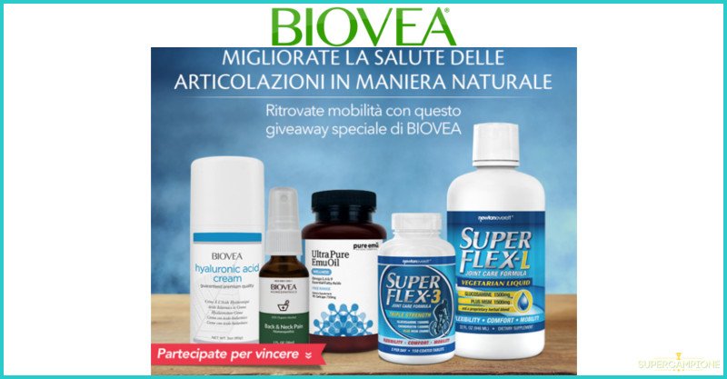 Vinci gratis kit Biovea per le articolazioni