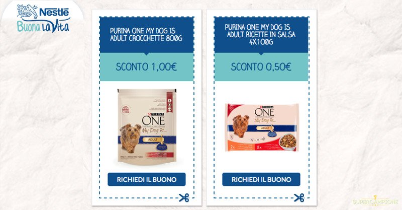 Buoni spesa cibo per cane Purina My Dog is Buoni spesa cibo per cane Purina My Dog is