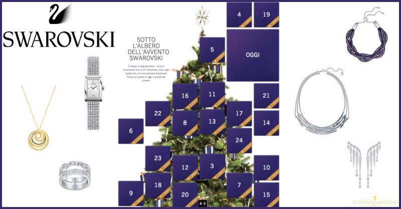 Calendario dell'Avvento Swarovski: vinci gratis gioielli