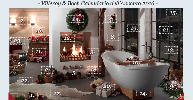 Calendario dell'Avvento Villeroy & Boch: vinci gratis premi per il tuo bagno