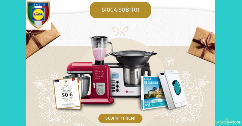 Concorso di Natale Lidl: vinci gratis Monsieur Cuisine, robot, buoni spesa e Smartbox