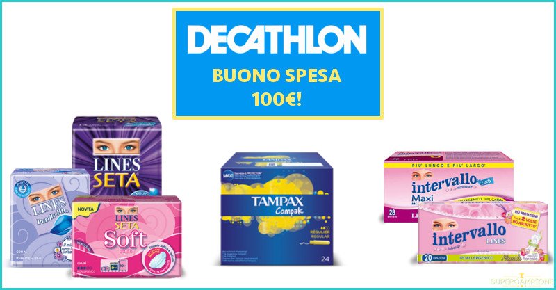 Lines: vinci ogni giorno 3 buoni spesa Decathlon da 100€ Lines: vinci ogni giorno 3 buoni spesa Decathlon da 100€