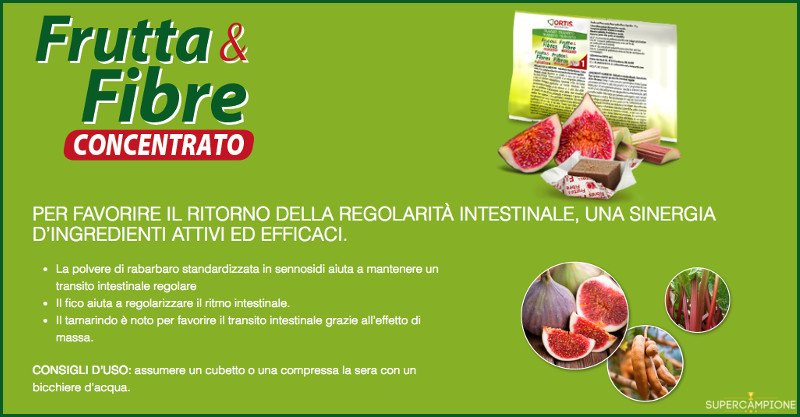 Campioni omaggio integratore Frutta & Fibre