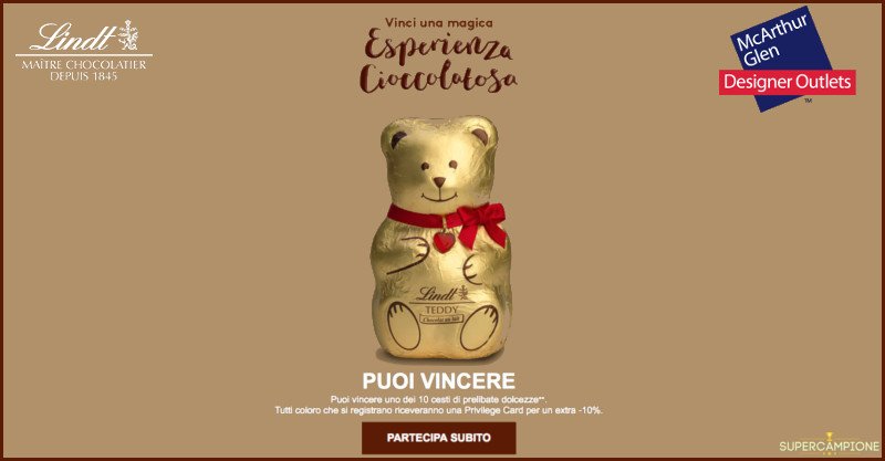 Vinci gratis un cesto di prodotti Lindt