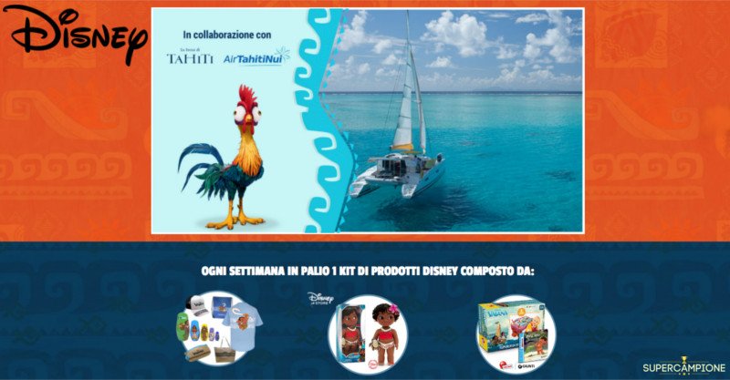 Disney: vinci gratis viaggio alle Isole Tahiti e kit prodotti