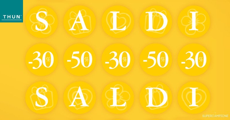 Saldi THUN fino al 50% Saldi THUN fino al 50%