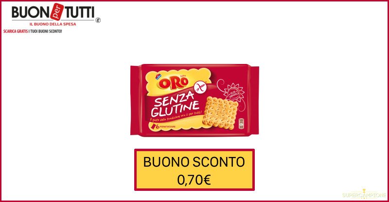 Buoni spesa Oro Saiwa senza glutine Buoni spesa Oro Saiwa senza glutine