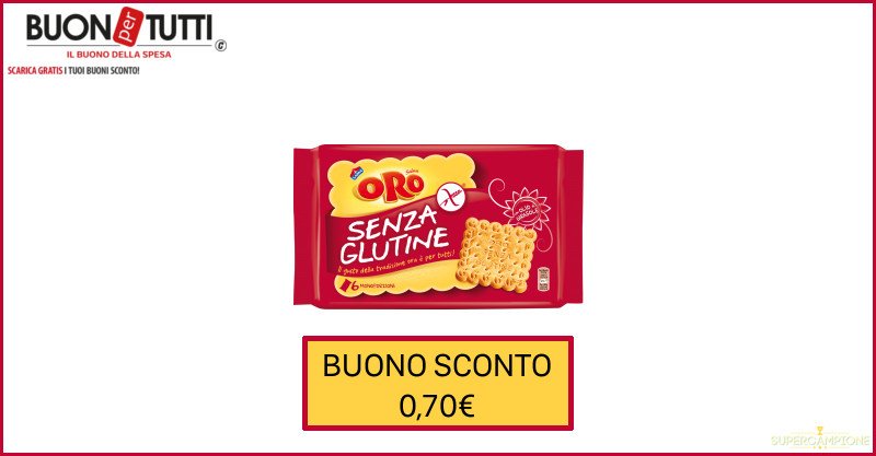 Buoni spesa Oro Saiwa senza glutine