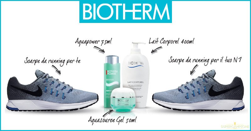 Concorso gratis Biotherm: vinci kit e scarpe Nike Concorso gratis Biotherm: vinci kit e scarpe Nike