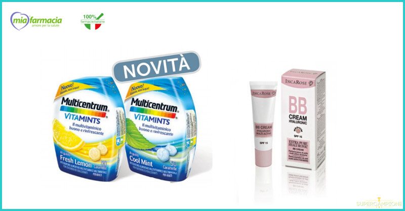 Campioni omaggio Incarose BB Cream e Multicentrum Vitamints