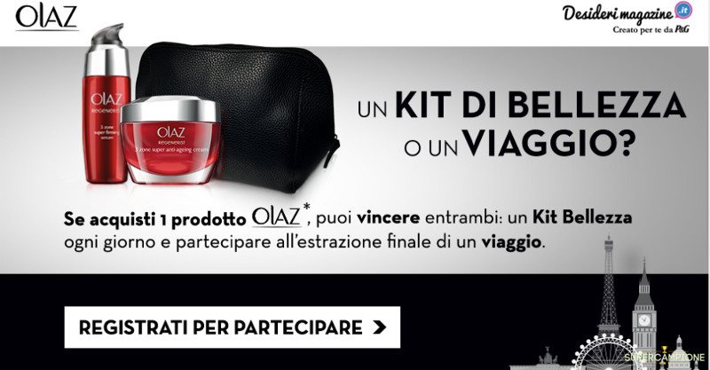 Olaz: vinci kit di bellezza o viaggio a scelta