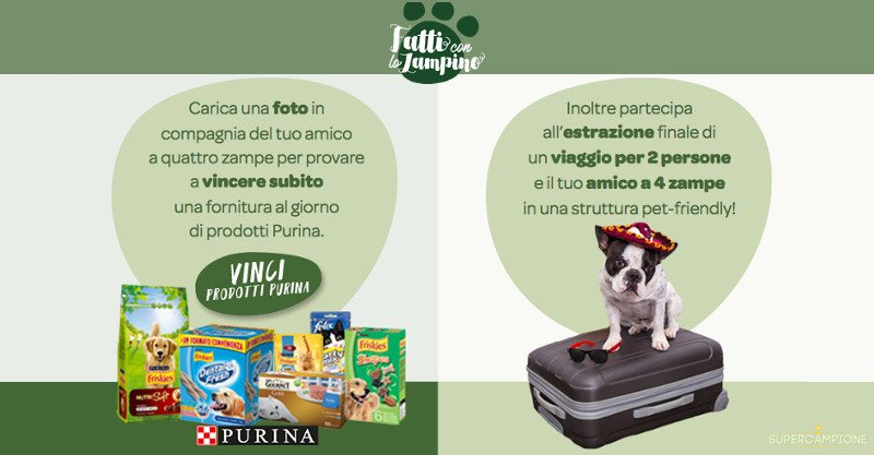Purina: vinci gratis fornitura di prodotti Purina: vinci gratis fornitura di prodotti