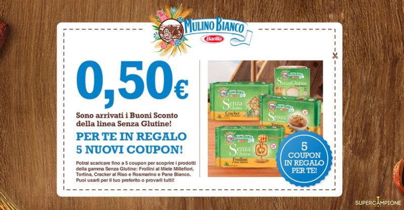 Buoni spesa Mulino Bianco senza glutine