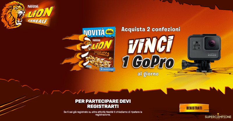 Concorso Nestlé: vinci una GoPro Hero5