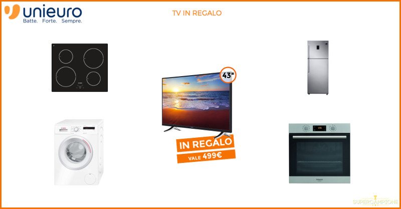 Unieuro ti regala una TV Hitachi 43 Full HD Unieuro ti regala una TV Hitachi 43 Full HD