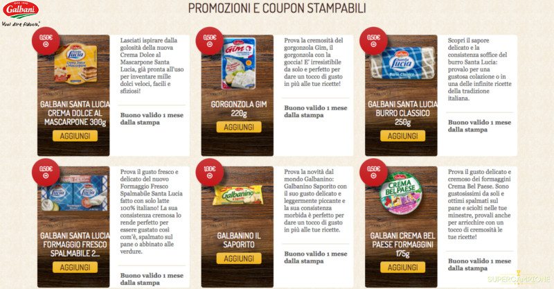 Buoni sconto Galbani marzo Buoni sconto Galbani marzo