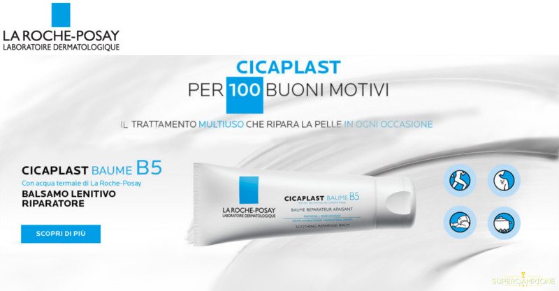 La Roche-Posay: campioni omaggio Cicaplast Baume B5 La Roche-Posay: campioni omaggio Cicaplast Baume B5