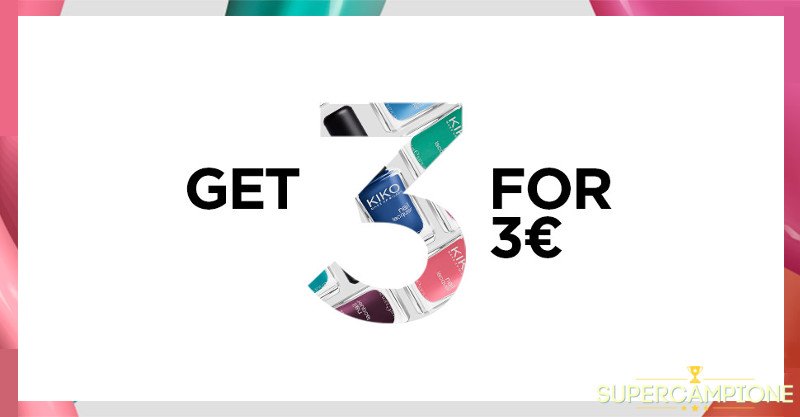 Offerta Kiko: 3 smalti a 3€ Offerta Kiko: 3 smalti a 3€