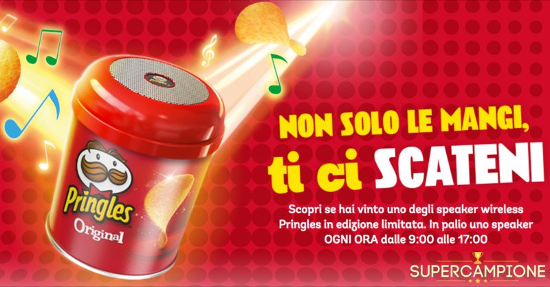Pringles: vinci uno speaker wireless ogni ora