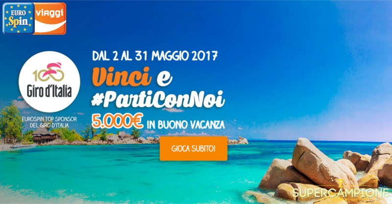 Vinci gratis buoni viaggio fino a 50€ con Eurospin