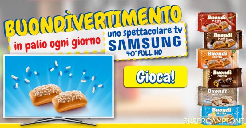 Vinci una TV Samsung al giorno con Buondì