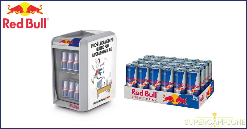 Red Bull: vinci mini frigo e fornitura