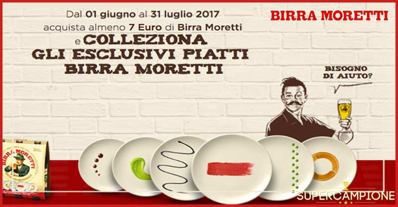 Colleziona gli esclusivi piatti Birra Moretti