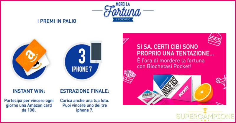 Vinci gratis Iphone 7 e buoni Amazon