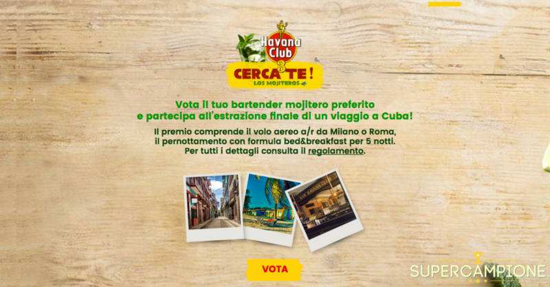 Vinci gratis un viaggio a Cuba per 2 persone con Havana Vinci gratis un viaggio a Cuba per 2 persone con Havana