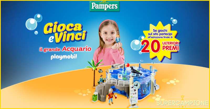 Vinci un acquario Playmobil con Pampers