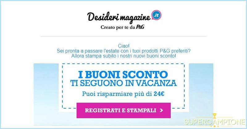 Buoni sconto su Desideri Magazine