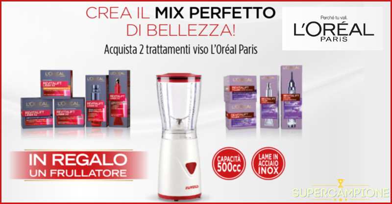 Premio sicuro L'Oréal: un frullatore G3 Ferrari Premio sicuro L'Oréal: un frullatore G3 Ferrari