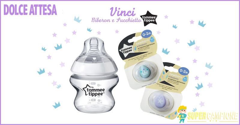 Vinci gratis biberon e succhietto neonato Tommee Tippee Vinci gratis biberon e succhietto neonato Tommee Tippee
