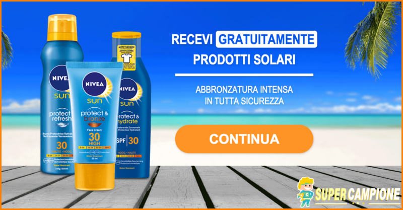 Vinci gratis prodotti solari Nivea Vinci gratis prodotti solari Nivea