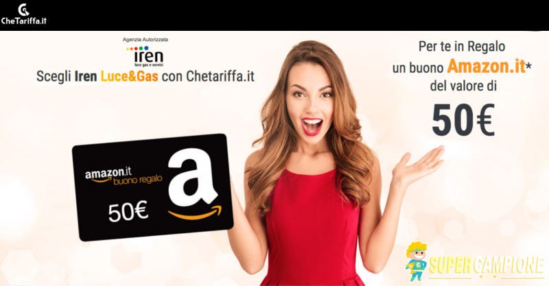 Scegli Iren e ricevi un buono Amazon da 50€