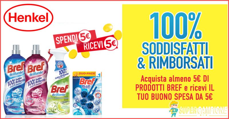 Spendi 5€ e ricevi 5€ con Bref