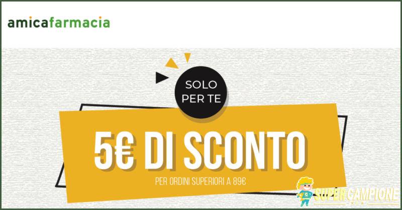Codice sconto 5€ da Amica Farmacia Codice sconto 5€ da Amica Farmacia